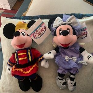 Disney Nutcracker Mickey and Sugar Plum Minnie Beanbags Plush